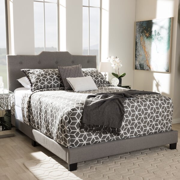 Upholstered platform deals bed wayfair